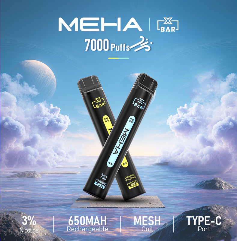 MEHA-小黑條- MEHA 魅嗨 Xbar 小黑條 拋棄式電子煙 7000口 Type-C