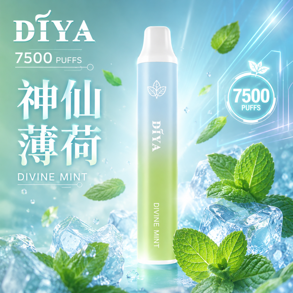 DIYA 拋棄式電子煙 7500口 13mL Type-C充電