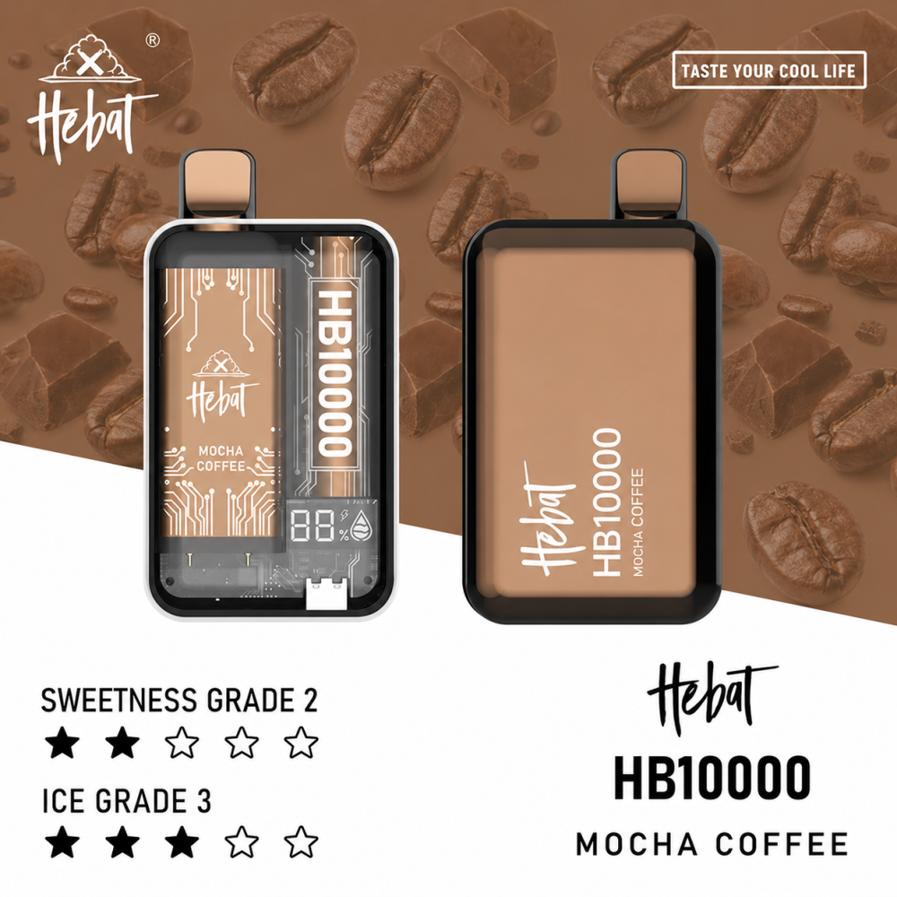 HEBAT 喜貝 10000口 拋棄式電子煙 Type-C充電