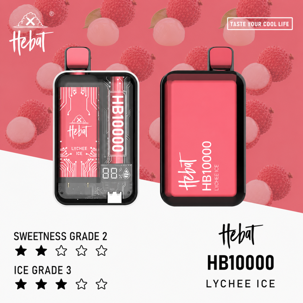 HEBAT 喜貝 10000口 拋棄式電子煙 Type-C充電