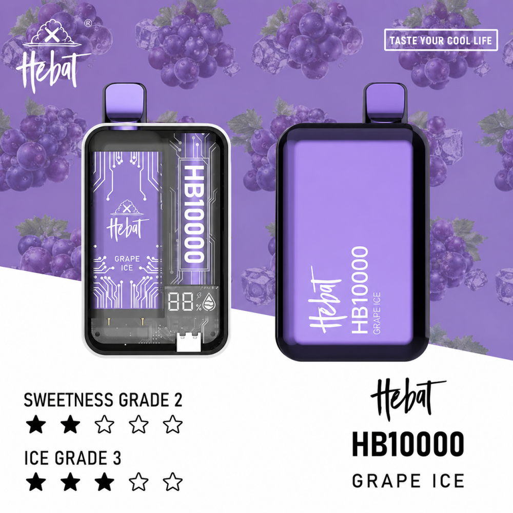 HEBAT 喜貝 10000口 拋棄式電子煙 Type-C充電