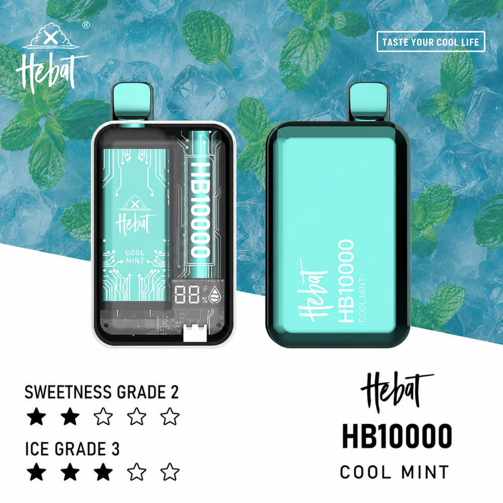 HEBAT 喜貝 10000口 拋棄式電子煙 Type-C充電