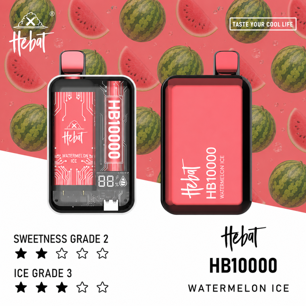 HEBAT 喜貝 10000口 拋棄式電子煙 Type-C充電