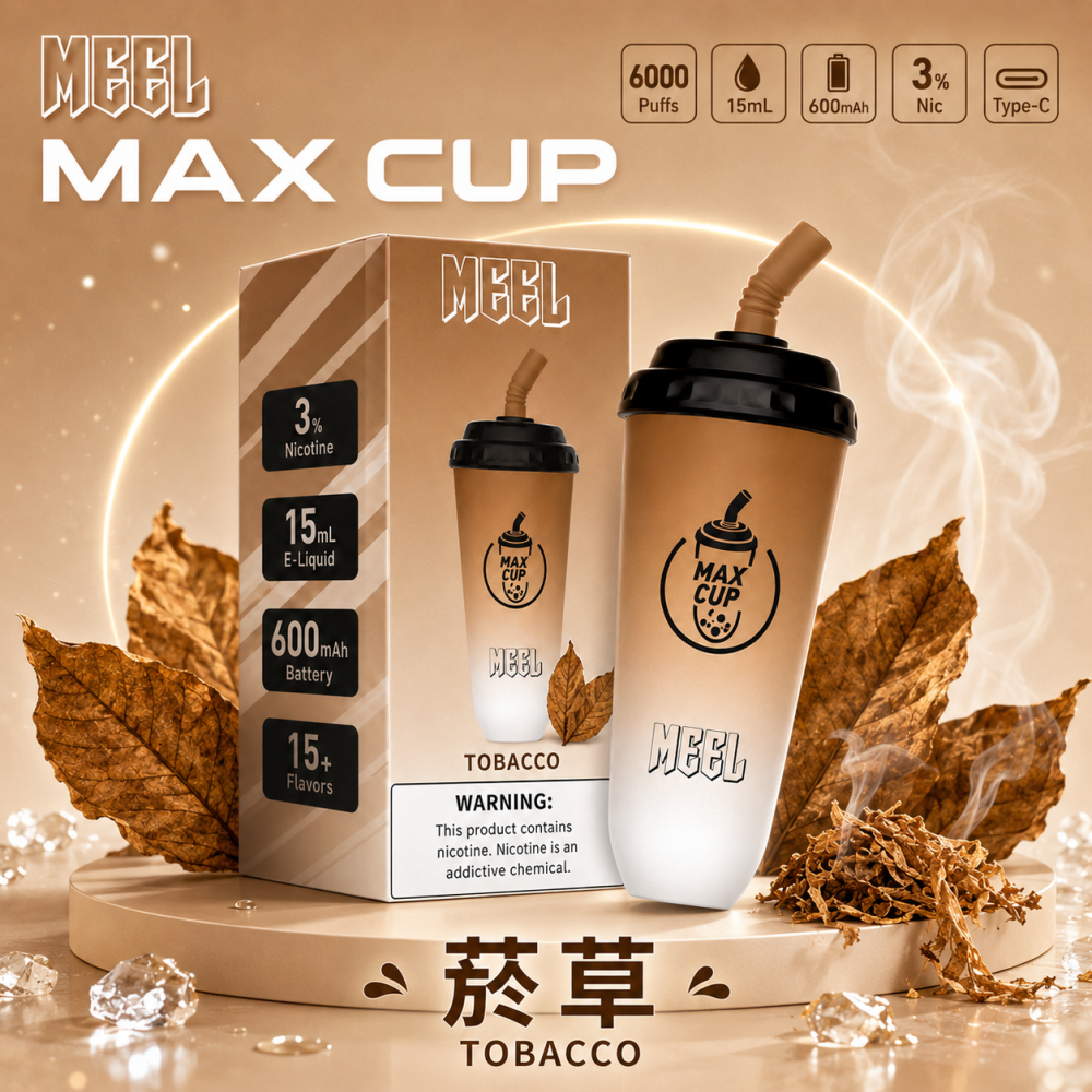 MEEL Max Cup 奶茶杯 拋棄式電子煙 6000口 Type-C充電