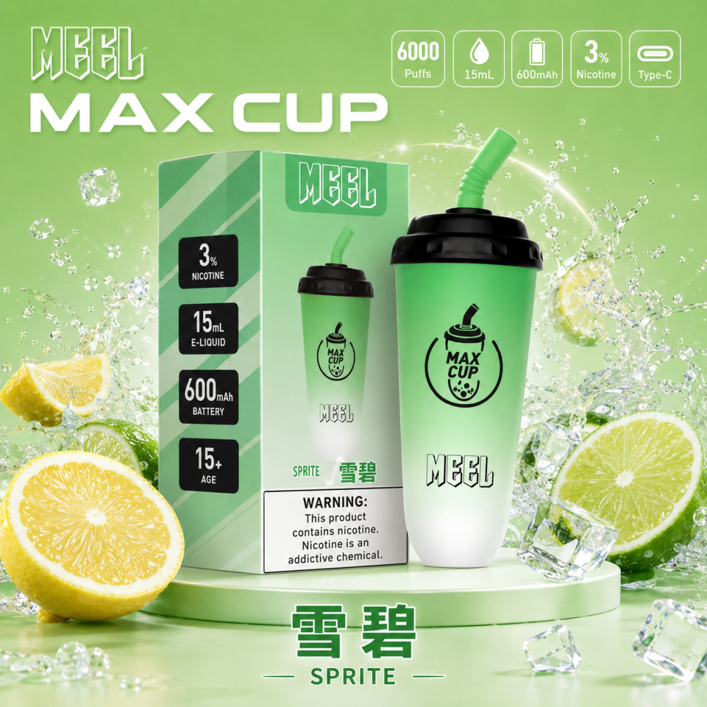 MEEL Max Cup 奶茶杯 拋棄式電子煙 6000口 Type-C充電