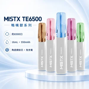 MISTX 鴨嘴獸 TE6500 拋棄式電子煙 6500口 13ml 陶瓷網紋芯