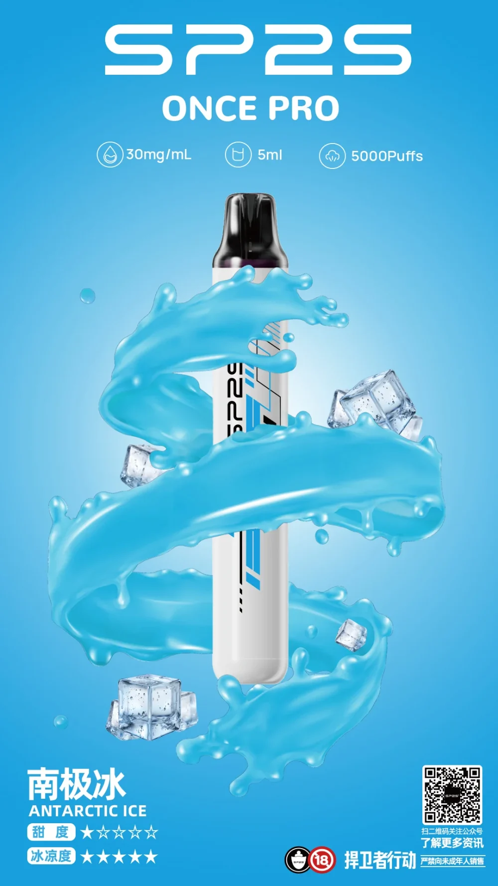 SP2S ONCE PRO 拋棄式電子煙 5000口 5mL Type-C
