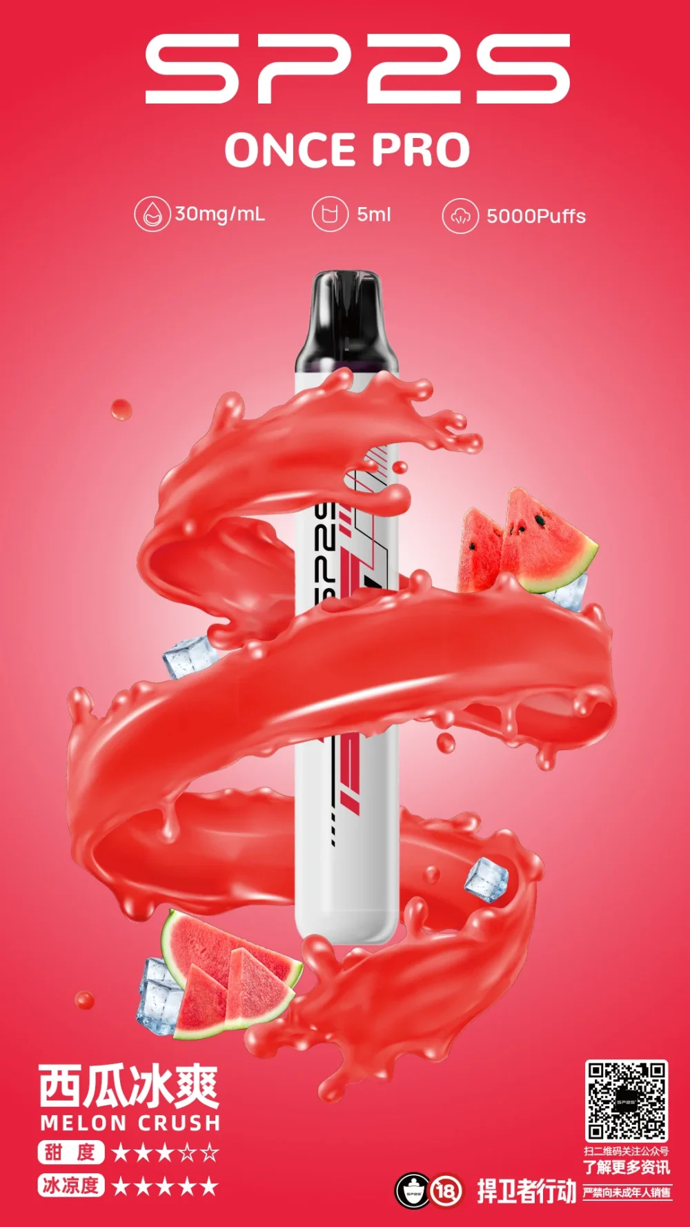 SP2S ONCE PRO 拋棄式電子煙 5000口 5mL Type-C