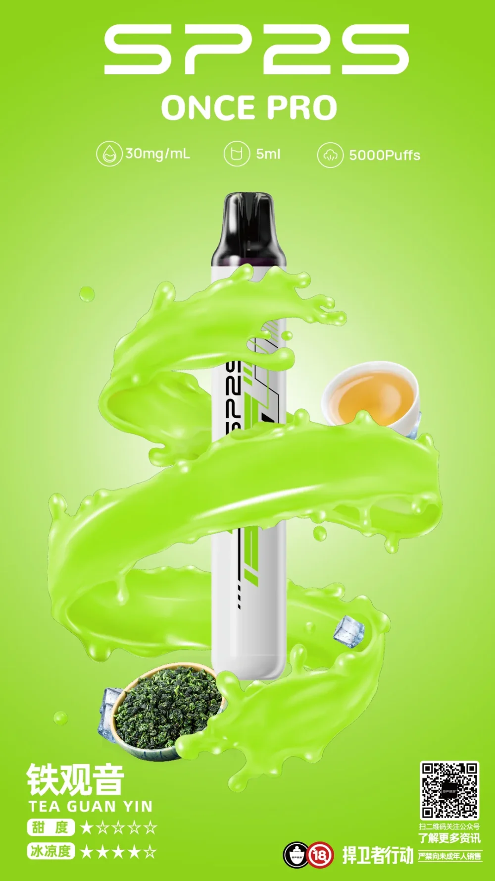 SP2S ONCE PRO 拋棄式電子煙 5000口 5mL Type-C