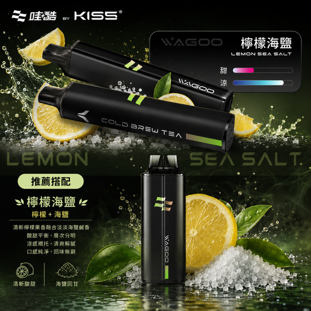 WAGOO 哇酷 & KIS5 聯名 WAGOO 哇酷 × KIS5 雙倉版 拋棄式電子煙 13000口 Type-C