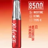 XIAOKE 梟客 口紅款 拋棄式電子煙 8500口 8.5ml 氣流可調 Type-C充電