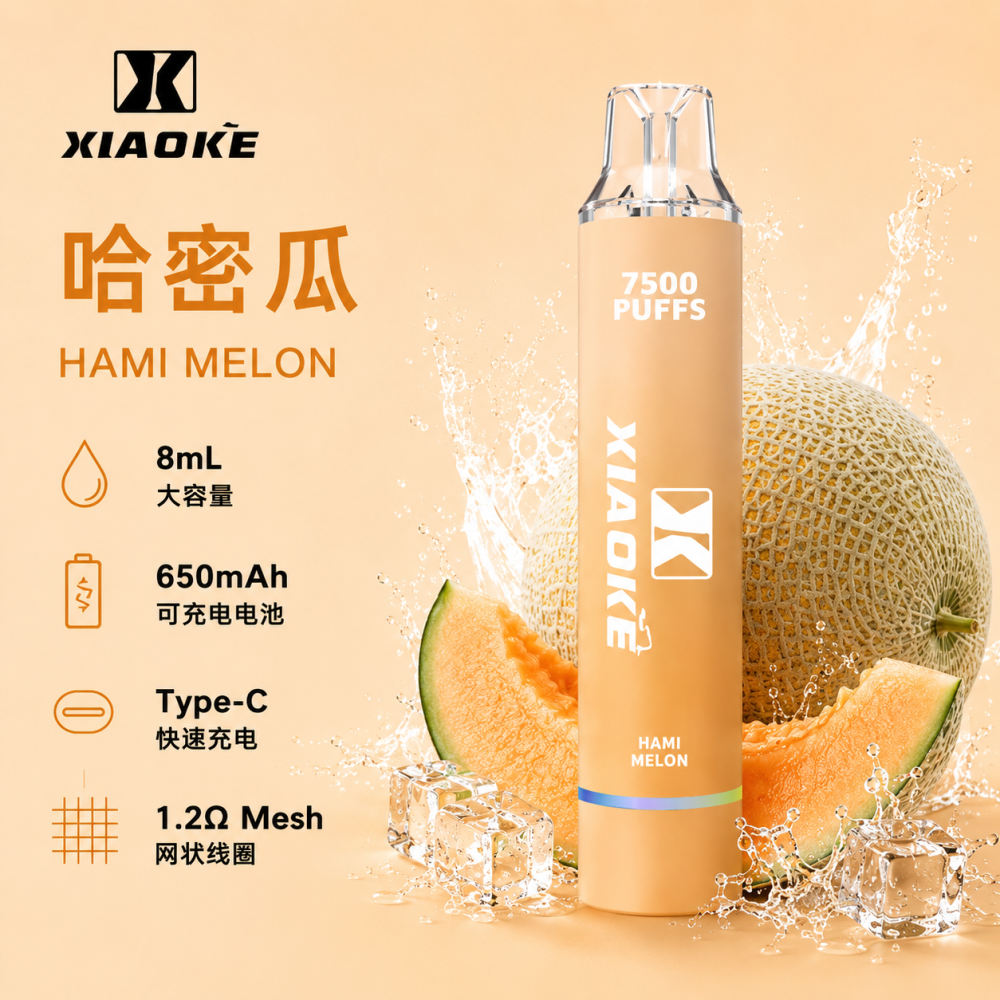 XiaoKe 梟客 7500口 拋棄式電子煙 8mL Type-C充電