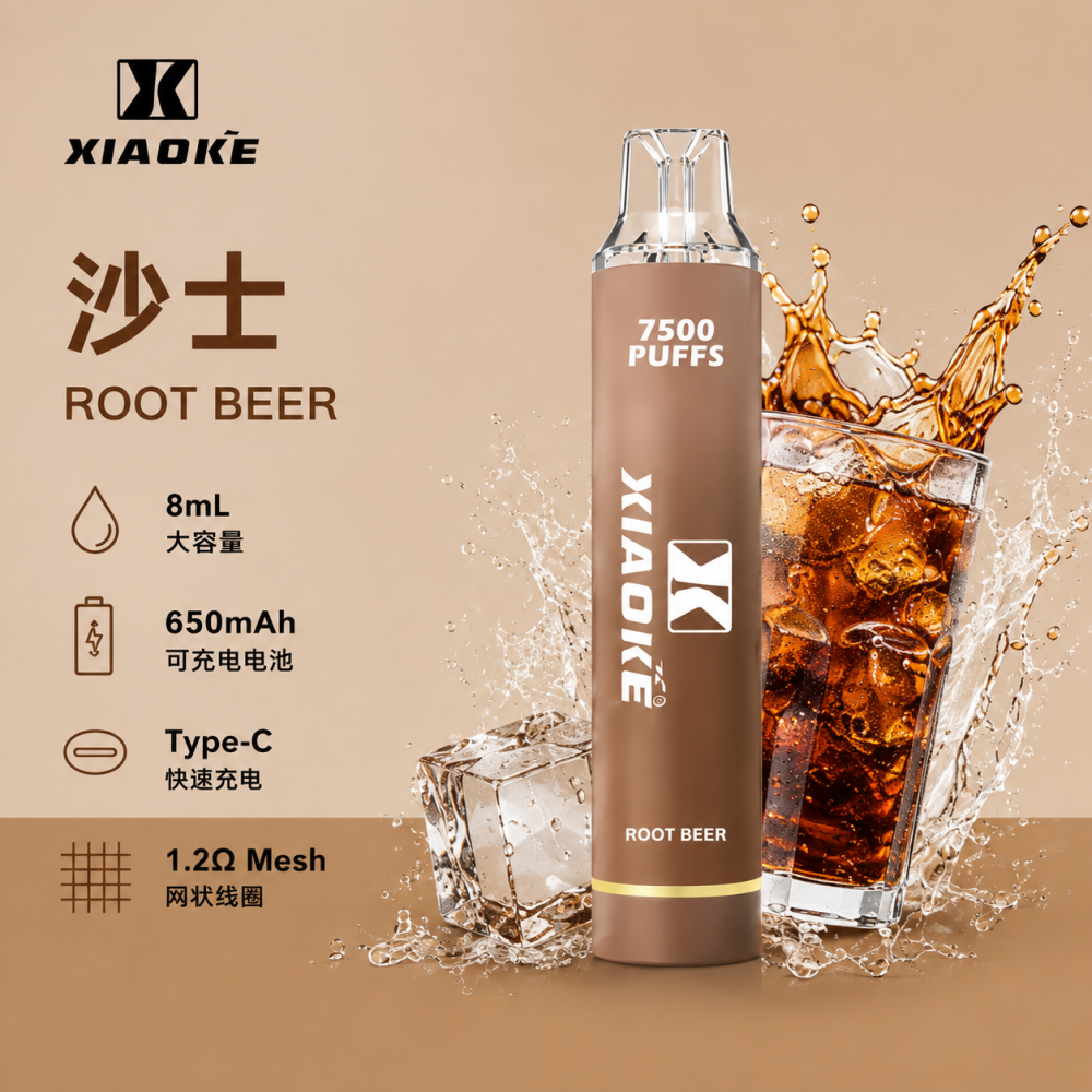 XiaoKe 梟客 7500口 拋棄式電子煙 8mL Type-C充電