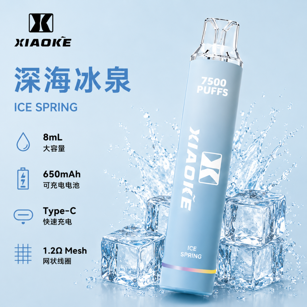 XiaoKe 梟客 7500口 拋棄式電子煙 8mL Type-C充電