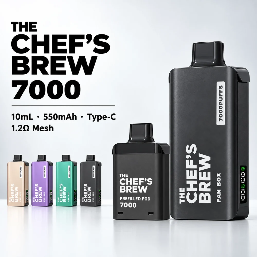CHEF' BREW 廚師佳釀 7000口 拋棄式電子煙 Type-C快充